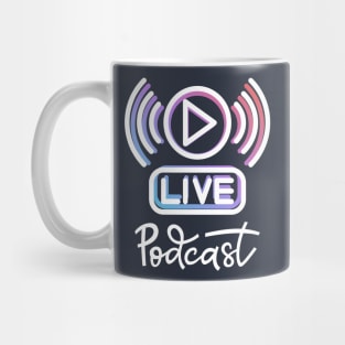 Live Podcast Graphic Mug